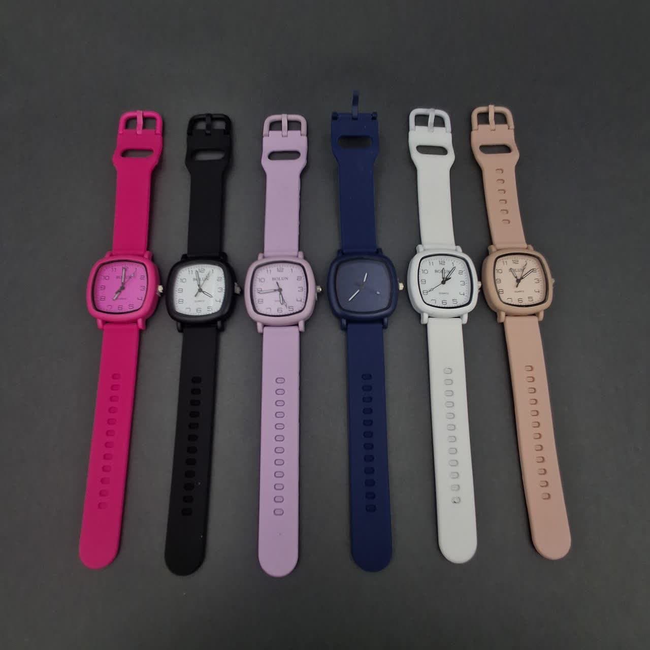 ساعت بند ژله ای رنگی دخترانه