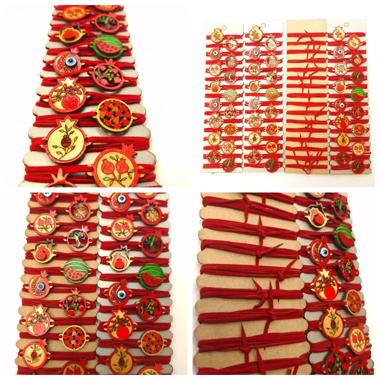 دستبند بند چوبی یلدایی 16 عددی